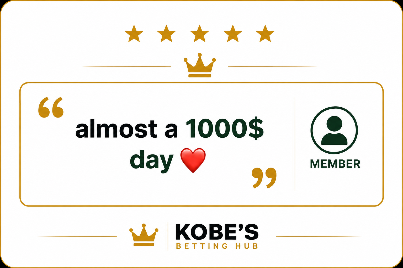 Member review graphic