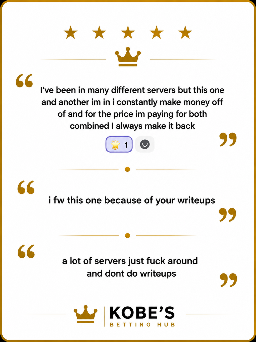 Community review about pick writeups